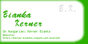 bianka kerner business card